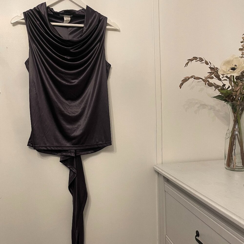 Sarah Pacini Sleeveless Satin Blouse